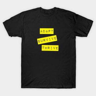 Adapt Survive Thrive - Yellow - Survival T-Shirt